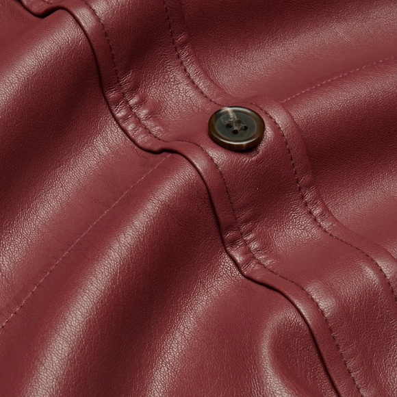 Babaton red leather jacket - Picture 3 of 6